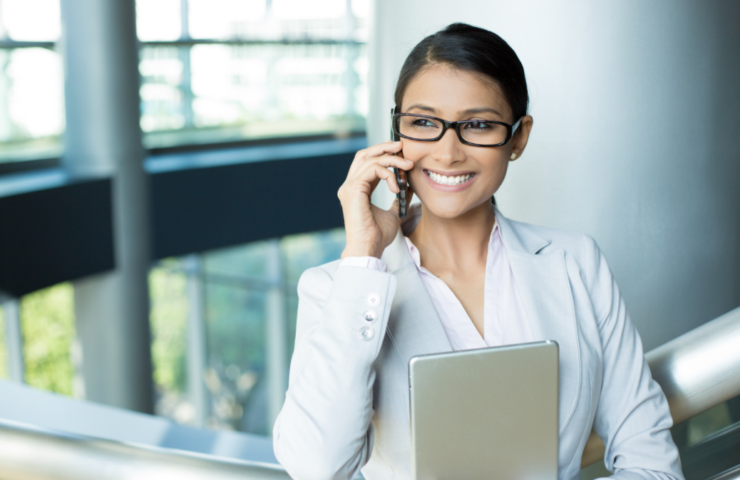 Woman on the phone. 