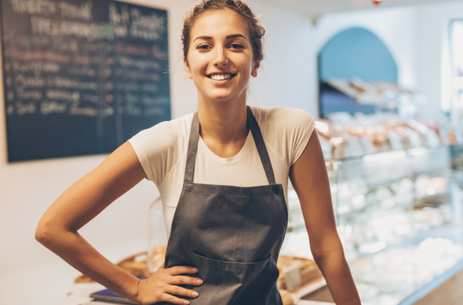 Leasing vs. Buying computer equipment | woman standing in bakery