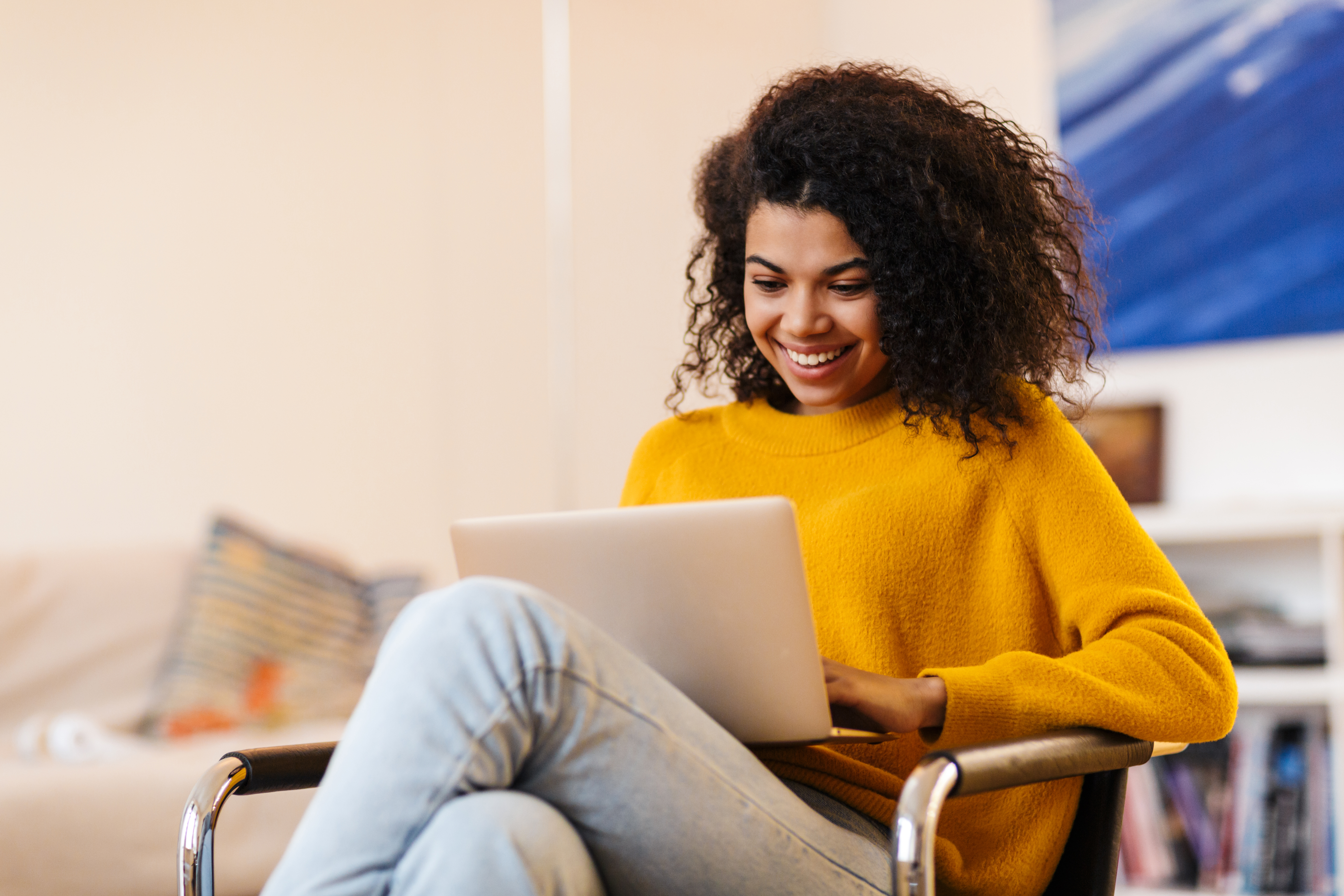 woman on her laptop