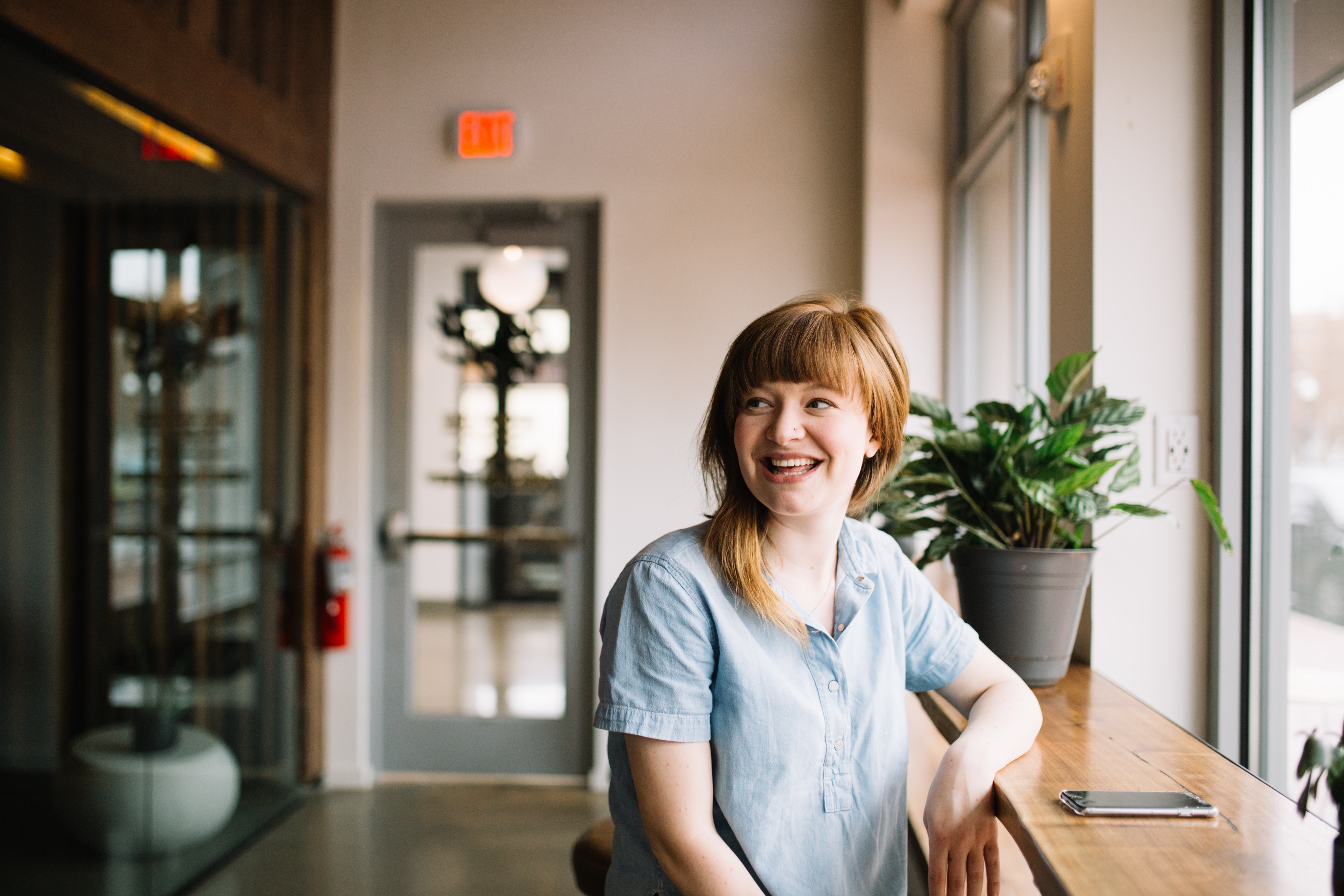 woman at coffee shop